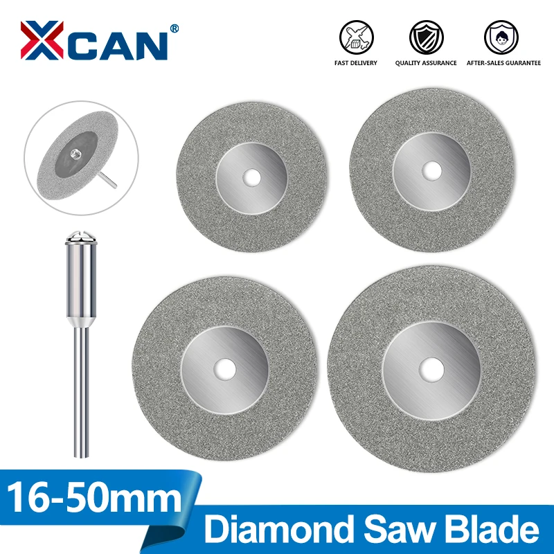 XCAN 6 Stück Diamant-Trennscheibe für Dremel Drill Drehwerkzeug 16–50 mm Diamant-Schleifscheibe Kreissägeblatt