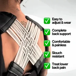 Houdingcorrector Rugondersteuning Comfortabele rug- en schouderbrace voor mannen en vrouwen Medisch apparaat om slechte houdingsgordel te verbeteren