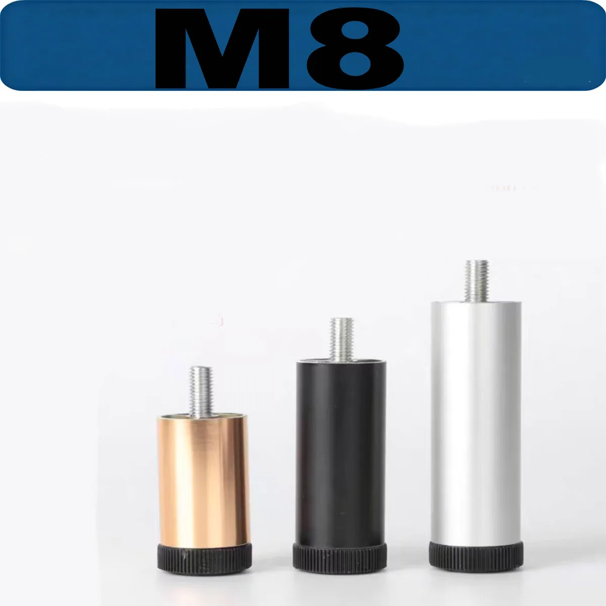 M8 Thread Height Increasing Furniture Foot Pads Adjustable Anti-Shock Support Legs for Washing Machine Refrigerator 1pc