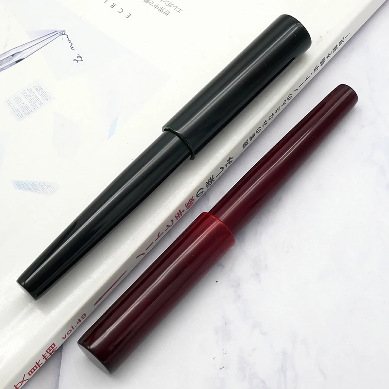 YIHAN Japan WANCHER Raw Lacquer Fountain Pen Ebony Calligraphy JOWO EF F M Retro Hard Rubber Pens for Writing Smooth Stationery