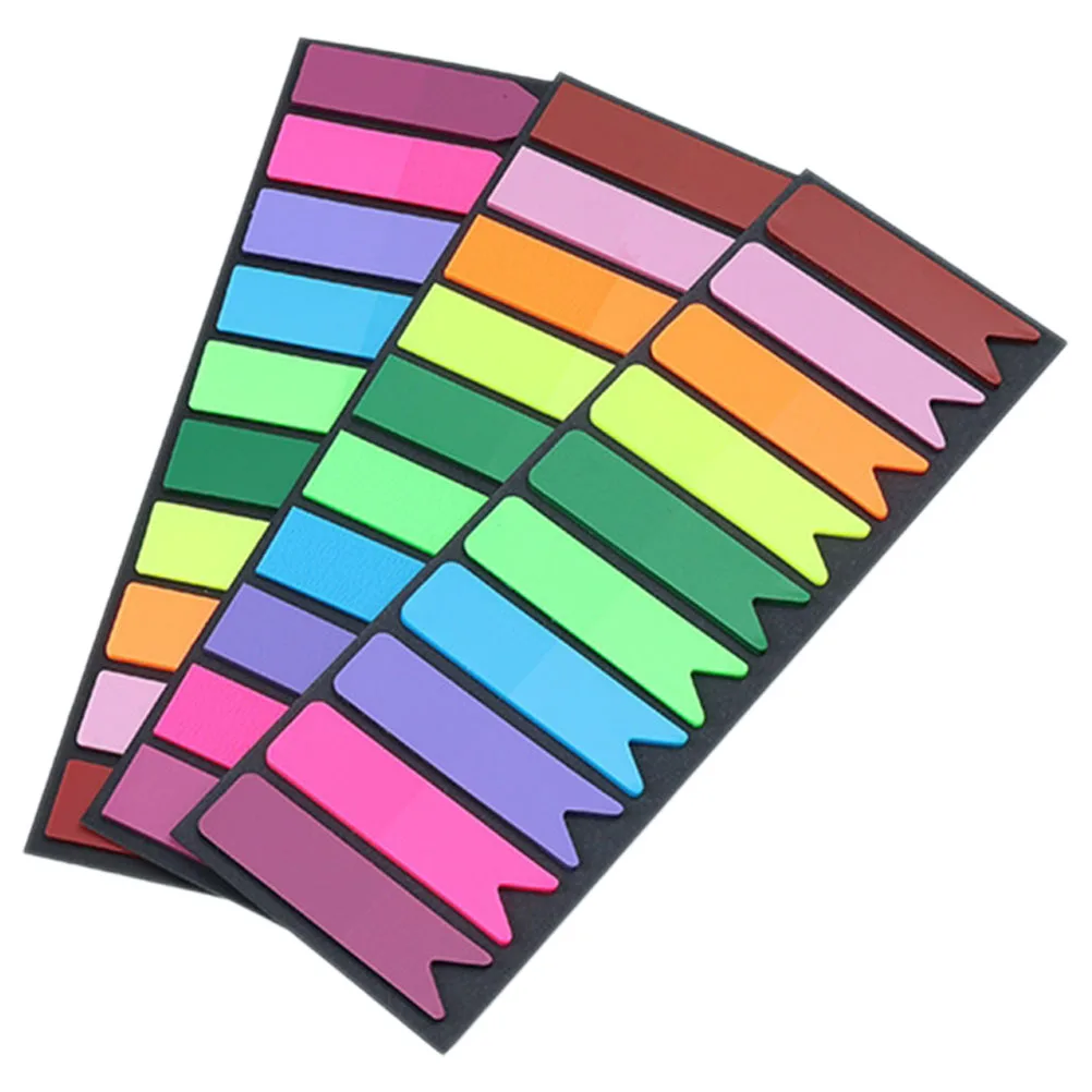 300Pcs Sticky Tabs Bookmarks Writeable Pet Labels for Classifying Notes Highlighting Points Compact Convenient