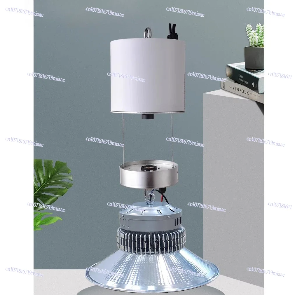 High Altitude LED High Bay Light Lifter Factory Workshop Warehouse Lamps Electric Lifting Quick Maintenance