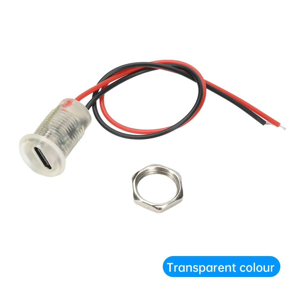 2Pin Draht USB Typ-c Wasserdichten Stecker Direkte kompression weibliche basis Buchse Lade Interface Mit Schweißen – Detail 13