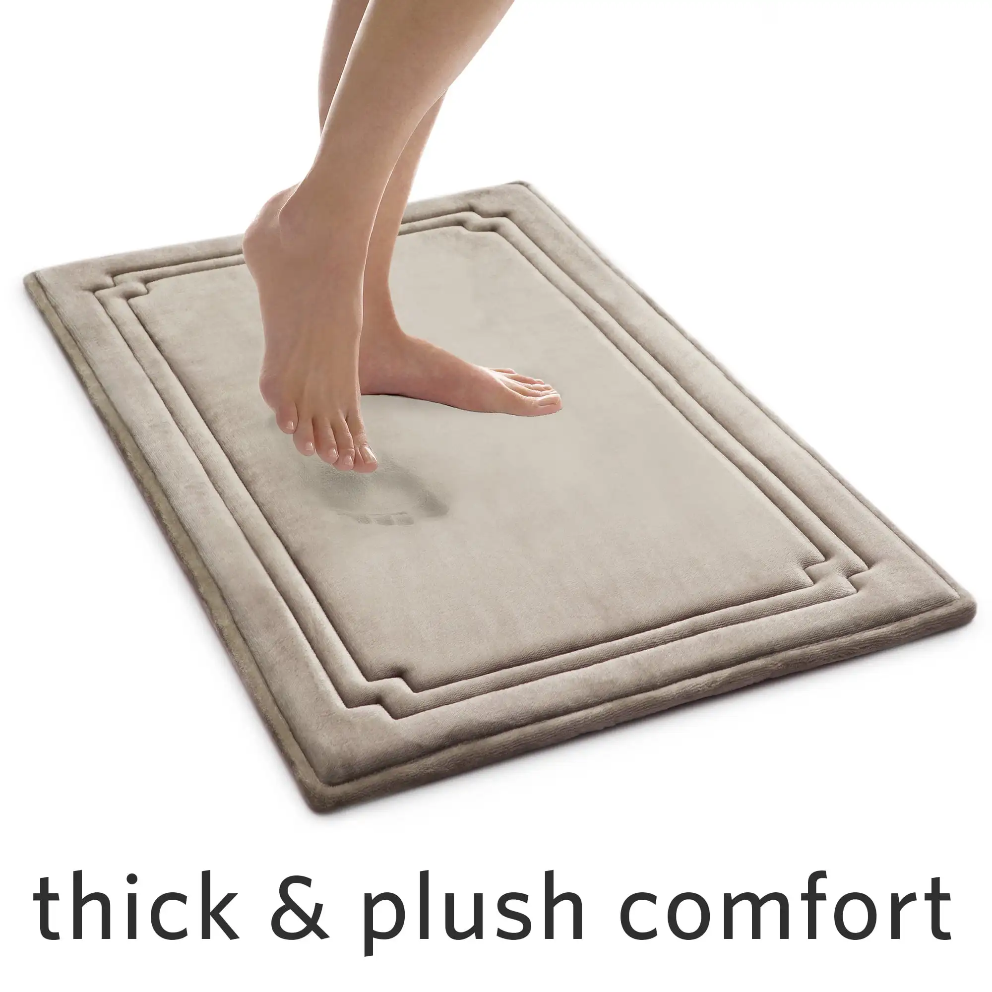 

Simple and Practical Thick and Plush Bath Blanket Anti-slip and Anti-fall Taffy Brown Charcoal Infused Memory Foam 21 X 34 "