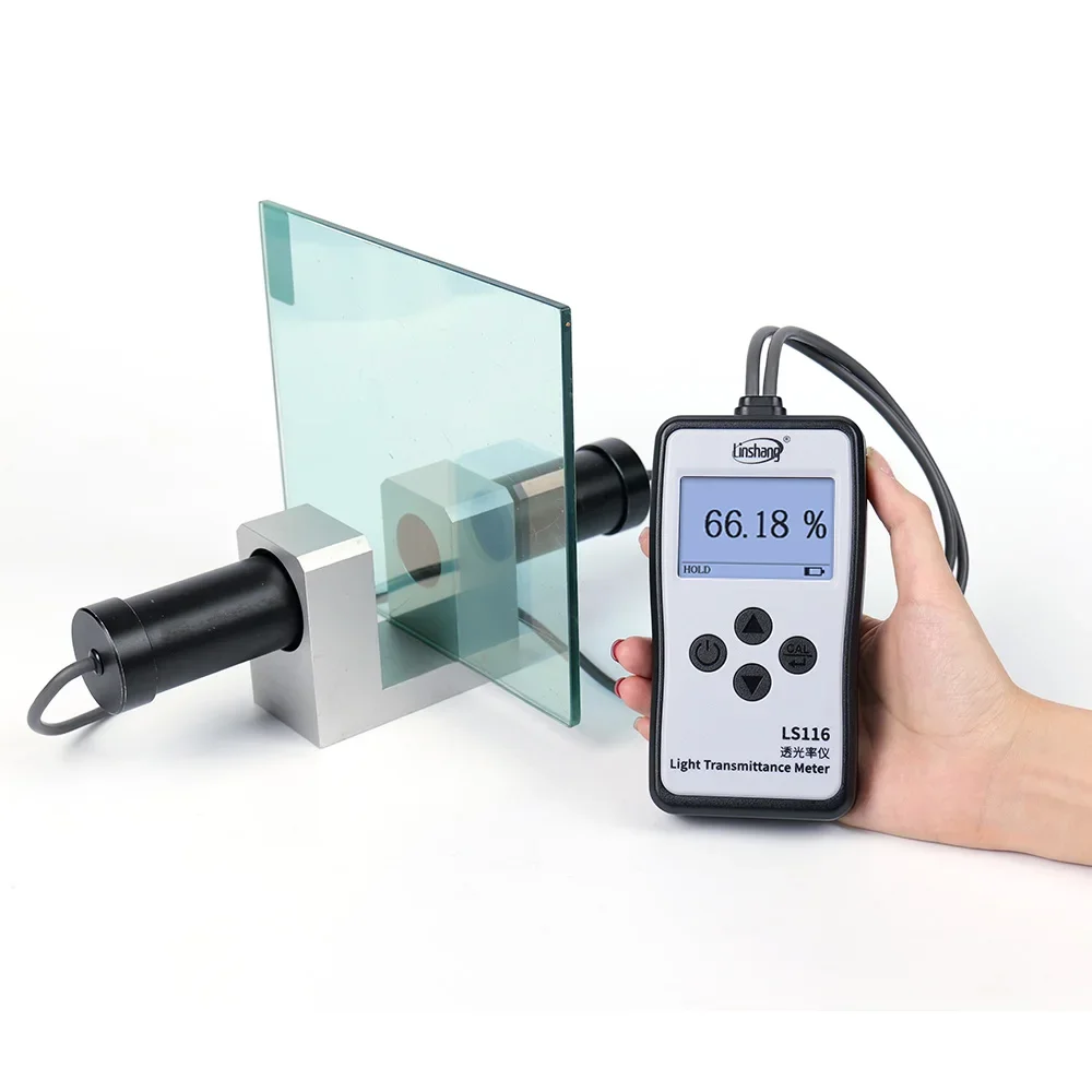 RTS LS116 High Precision Visible Light Transmittance Meter with CIE 380-760nm VLT VL Transmission for Thick Glass