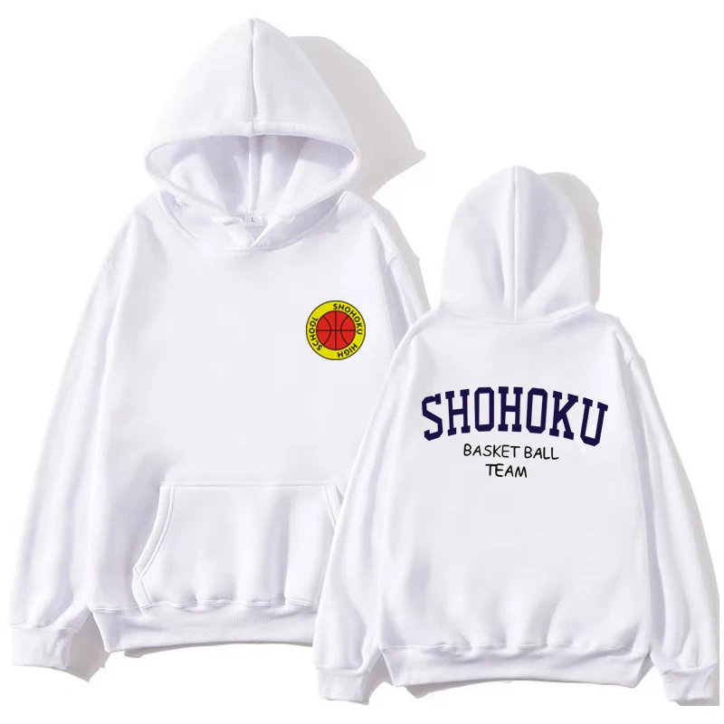 

Autumn Slam Dunk Fleece Hoodies Casual Hooded Pullover Hip Hop Streetwear Sweatshirts Anime Sakuragi Hanamichi Print Tops