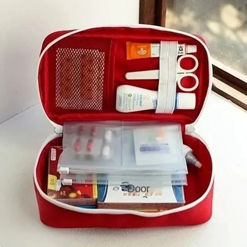 Bolsa de medicina portátil de tela Oxford, botiquín de primeros auxilios, botiquín de emergencia médica, organizador, bolsa de almacenamiento de pastillas para medicina doméstica al aire libre