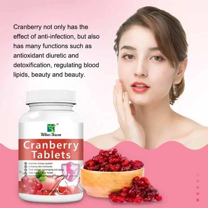 1-Flasche Cranberry-Tabletten für Schönheit, Schönheit, feuchtigkeitsspendende Darmbewegungen, die die körperliche Kraft und ergänzende Ernährung