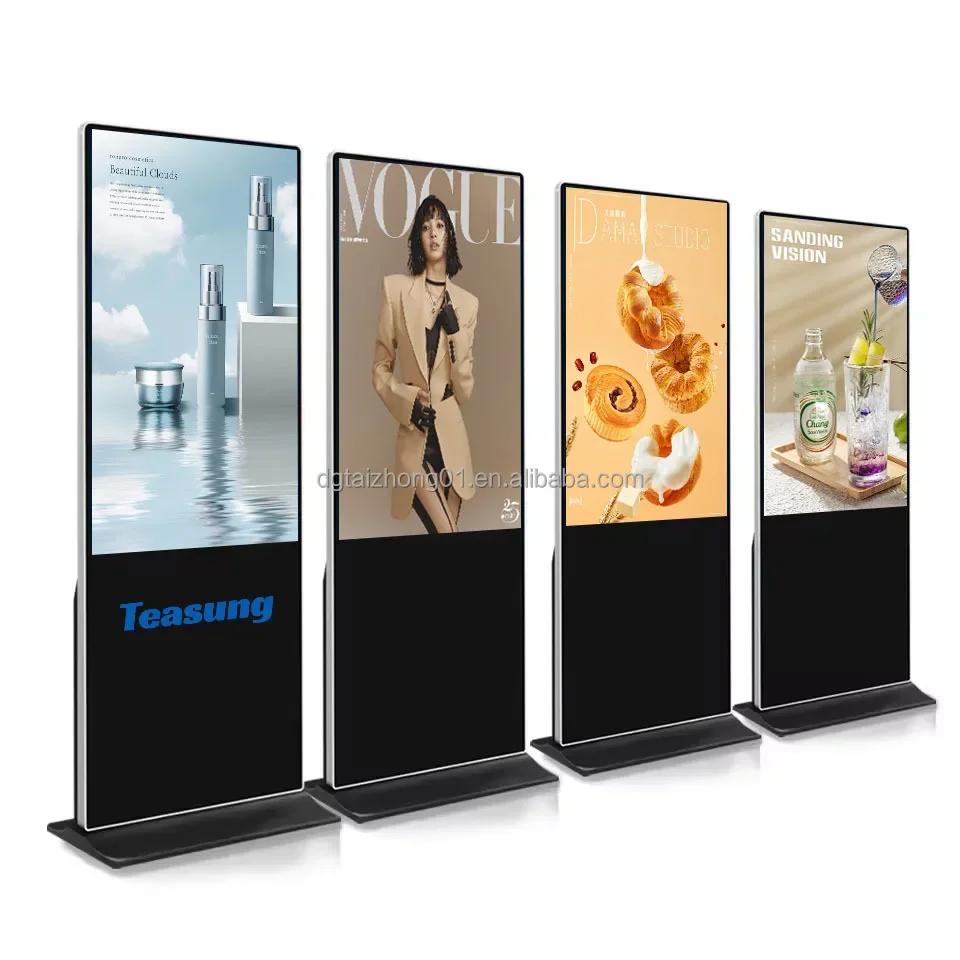 

smart vertical advertising machine touch screens totem 65/75inch Ir multi-touch screen lcd digital advertisement