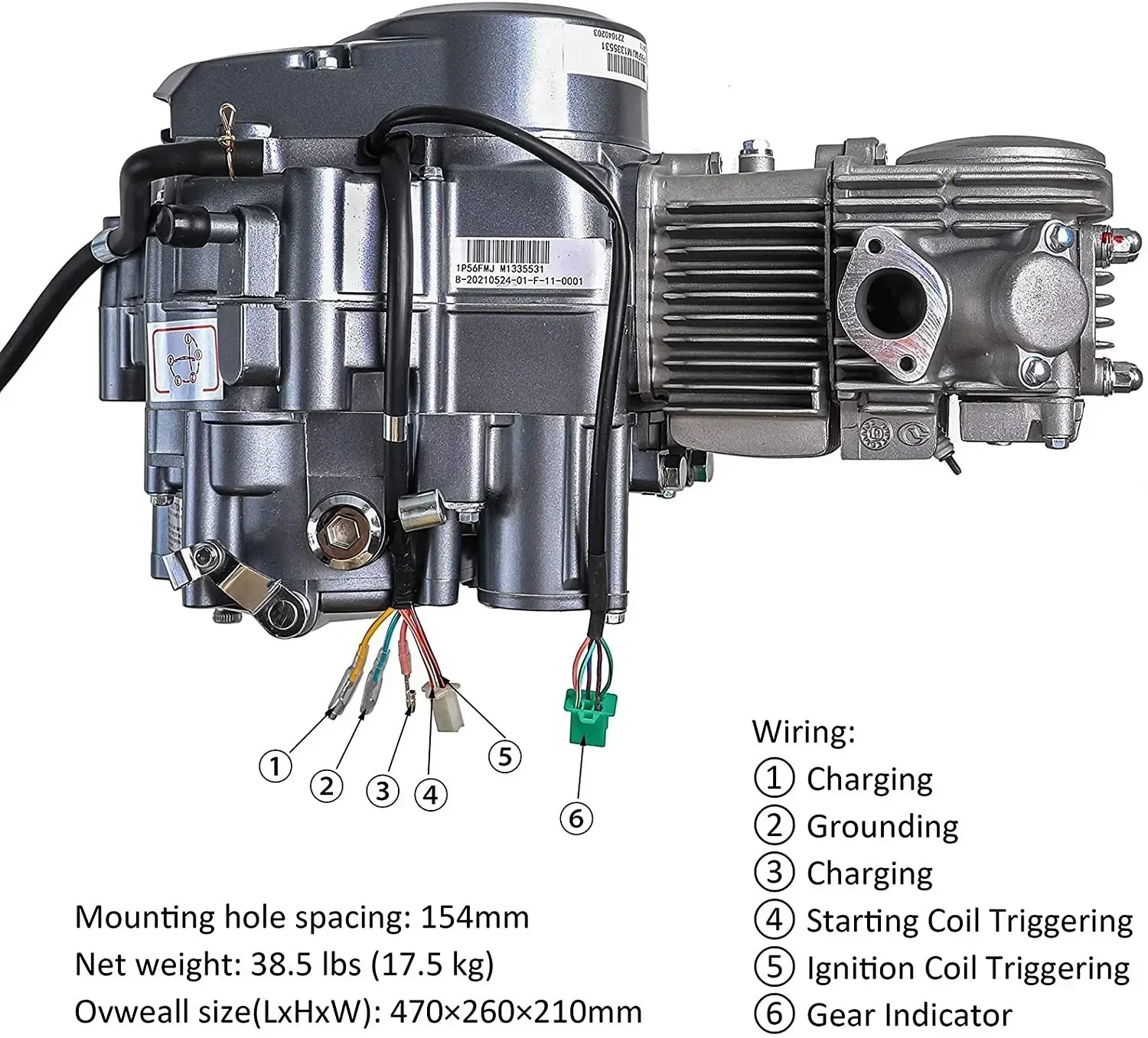 Lifan 150CC 4 Stroke Racing Engine Motor Set  for CRF50 / CRF70 / XR50 / XR70 / Z50 / Z50R / CT70 Kick Starter Engine Motor