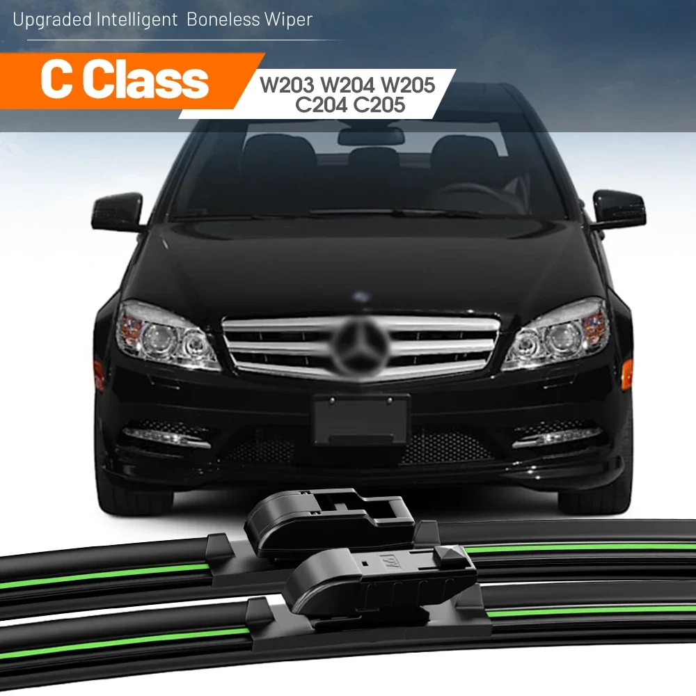 

2pcs For Mercedes Benz C Class W203 W204 W205 C204 C205 2000-2020 Front Windshield Wiper Blades Windscreen Window Accessories