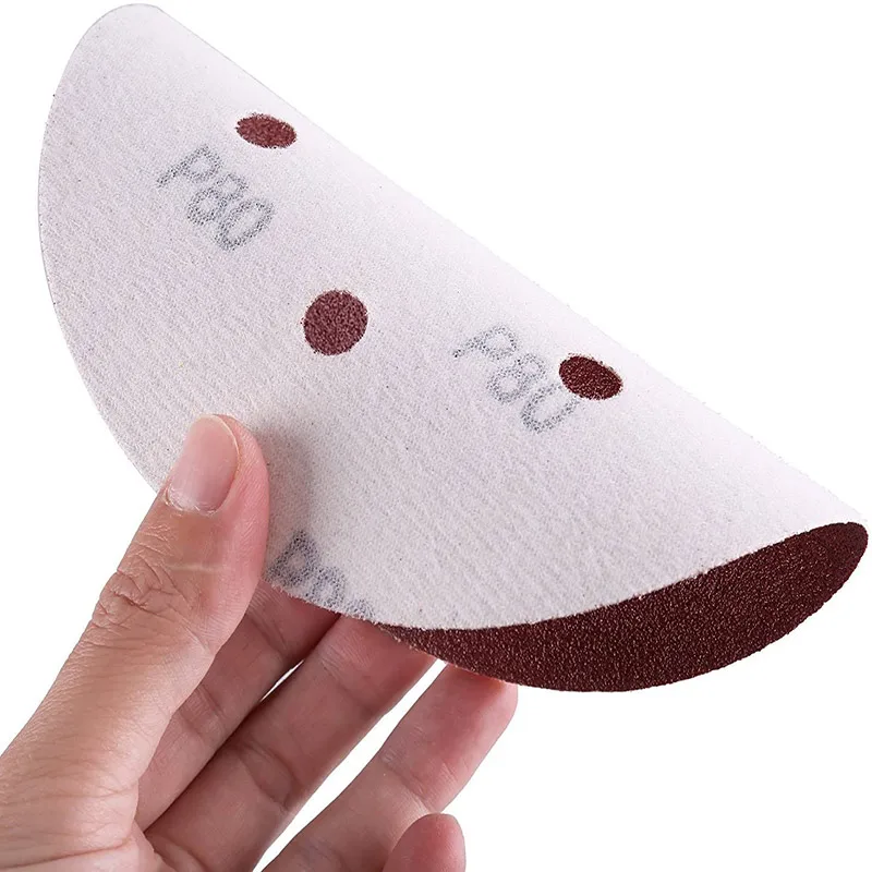 10pcs 6 Inch 6 Holes Sanding Discs 40-2000 Grit Flocking Sandpaper Aluminum Oxide Sander 150MM Hook and Loop Sand Paper