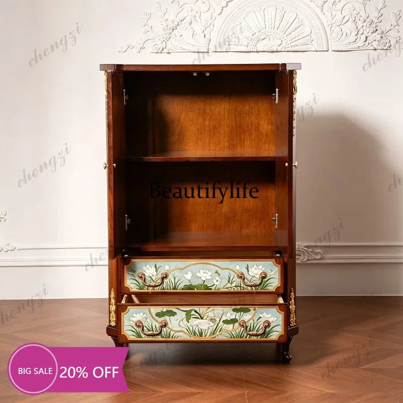 MM02 American retro solid wood chest high-end storage cabinet floor-to-ceiling