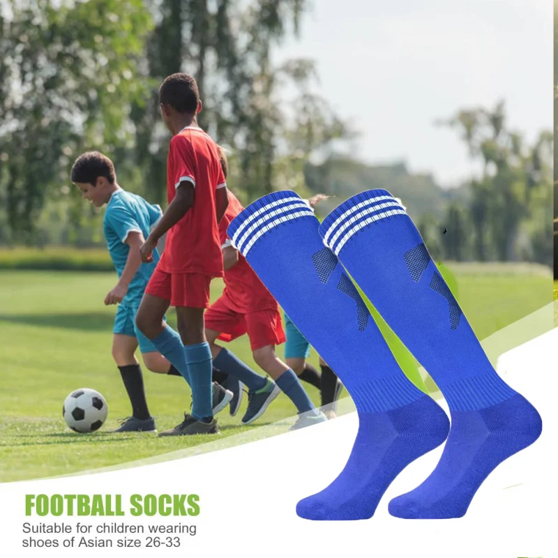 1-5 pairs Adult Child Football Socks Soccer Baseball Stockings Man Women Training Wear-resistant Running Sports Futsal Long Sock