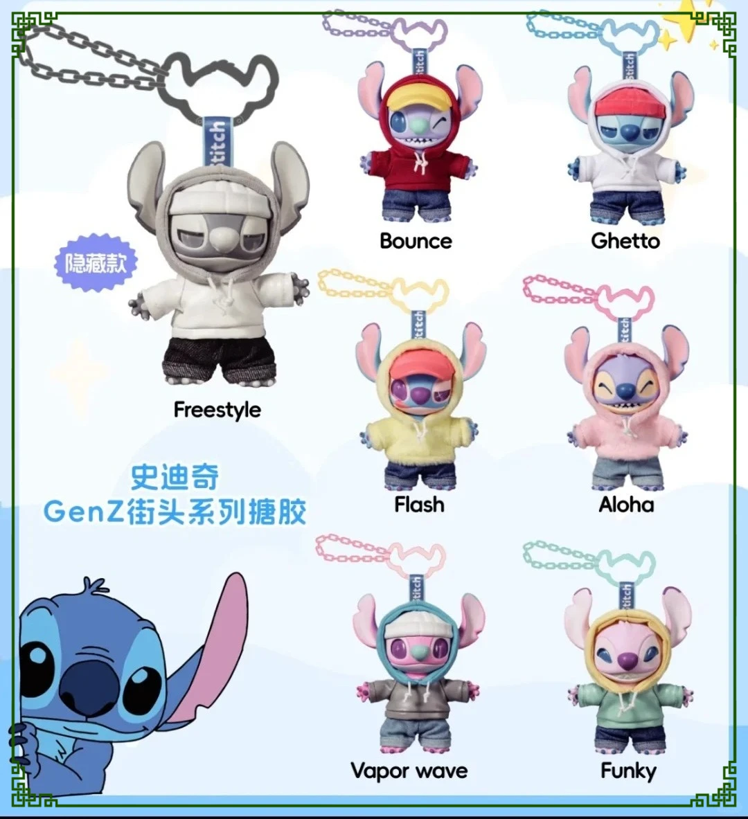 

Disney Stitch Bite Series Enamel Model Blind Box Toys Miniso Co-Branded Fast Shipping