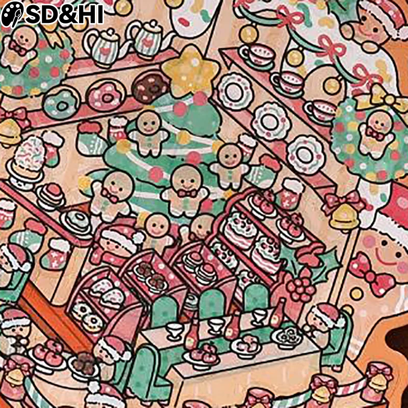 

4 комплекта, изысканные трехмерные наклейки для ландшафтного дизайна в канун Рождества, милые модные креативные декоративные наклейки «сделай сам», подарки