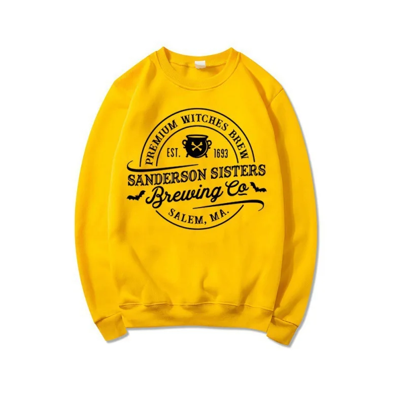 Fun Pattern Sweat-shirt Bat Ghost Witch Skull Round Neck Sweatshirt Graphic T Shirts Harajuku Streetwear