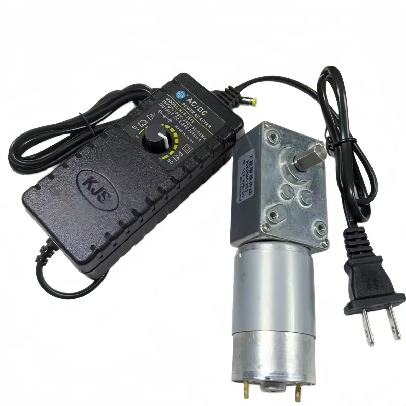 With EU/US power supply, 5840-555 turbine worm gear reducer motor, with self-locking and adjustable speed function