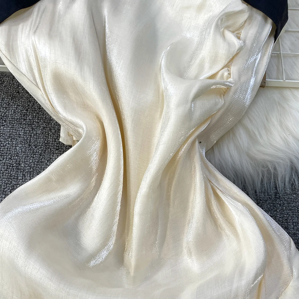 فساتين شيفون أنيقة من TWOTWINSTYLE للنساء بياقة مربعة بدون أكمام بخصر عالٍ فستان نسائي جديد KDR553145 #5