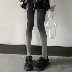 Spring Autumn Gradient color Stockings Women Velvet Tights Seamless Anime Contrasting Mixed colors Pantyhose Lolita Girls Medias