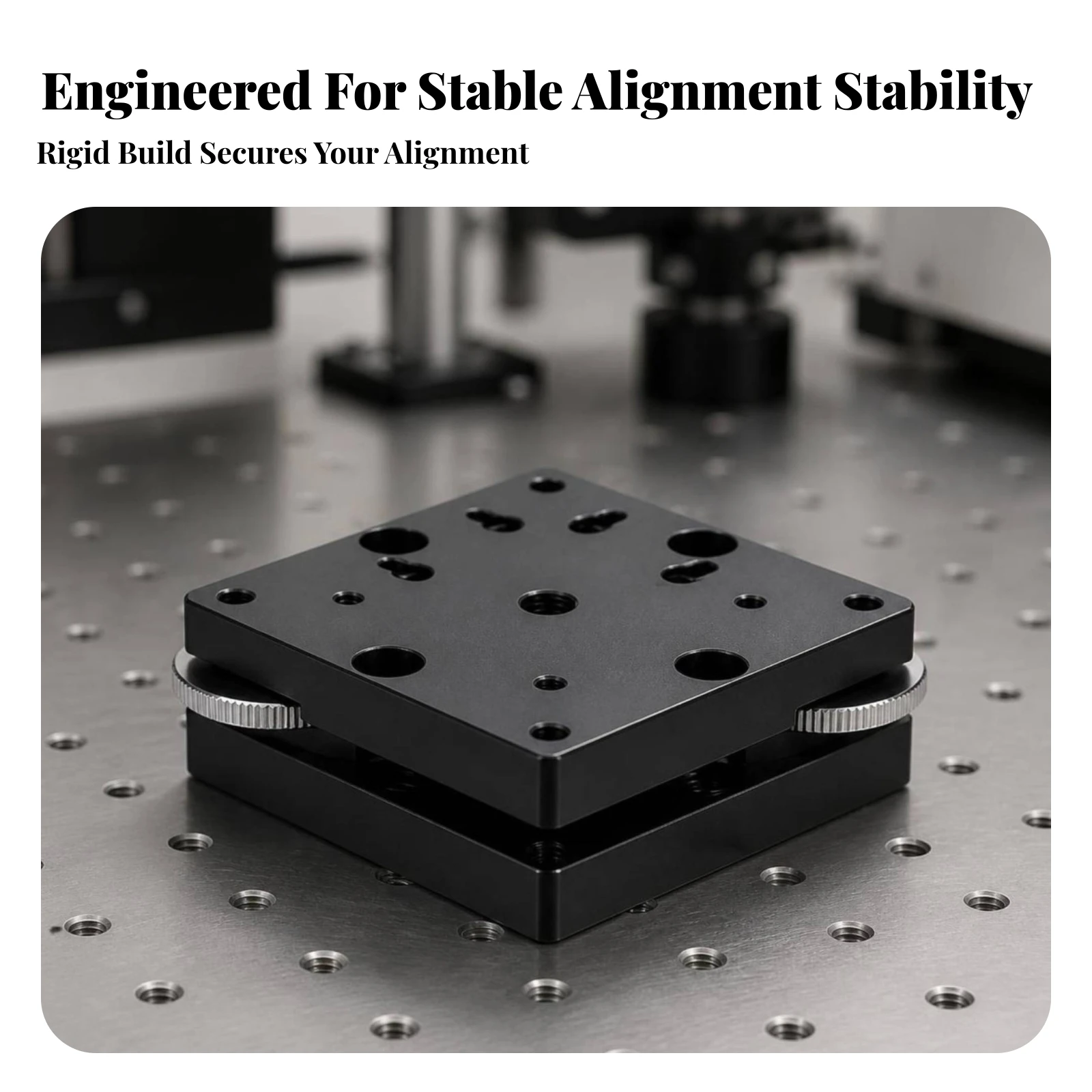 Manual Two-axis Tilt Stage 60x60mm Compact Low-profile Optical Alignment Platform for Lab Workbench