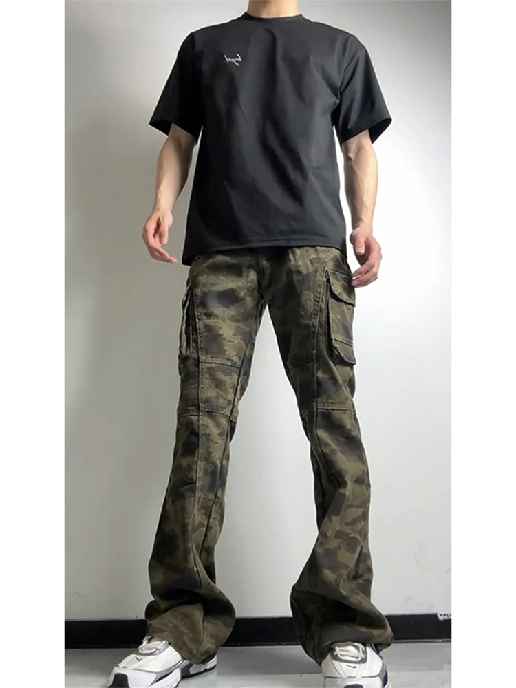 

Мужские летние камуфляжные брюки American Vibe с множеством карманов, приталенные, прямого кроя, рабочие брюки CleanFit