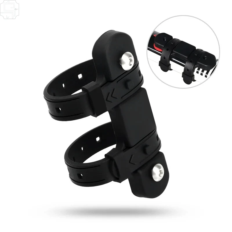 Bicycle Water Bottle Mount Adaptor Silicone Gel Bandage Kettle Cage Strap Seatpost Fork Frame Install Holder Adapter view 2