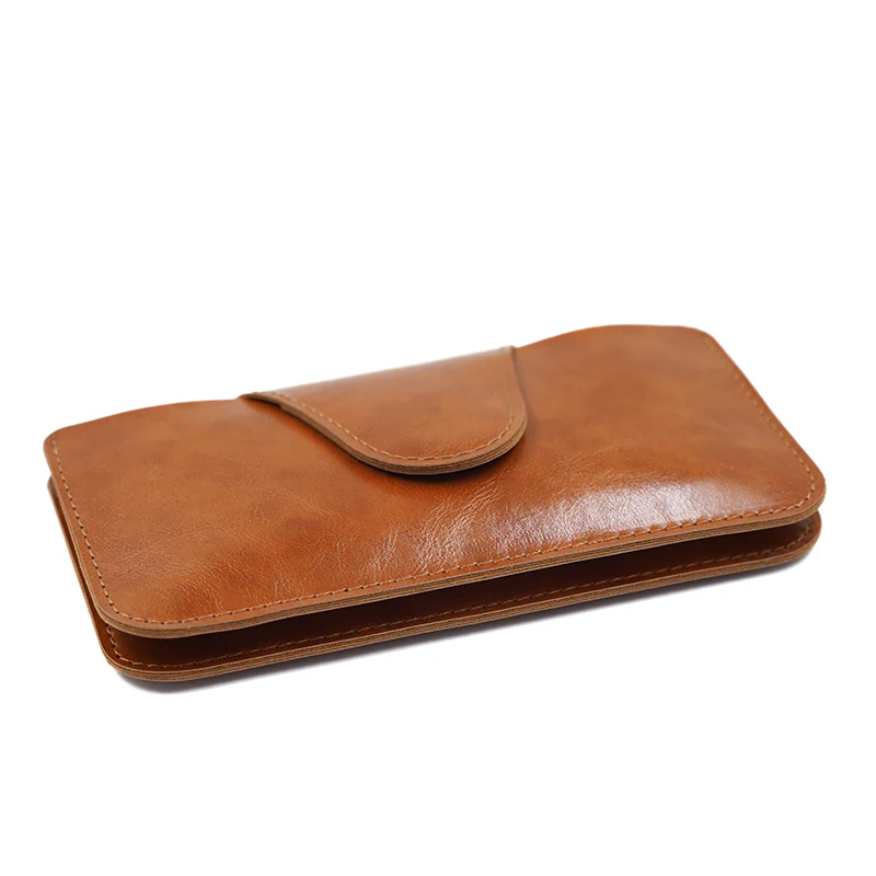 Universal Thin Double Layer Pu Leather Clutch Bag 6.7-6.9 Inch Phone Lightweight Sleeve Small Case for iPhone 17 Pro Max Plus view 2