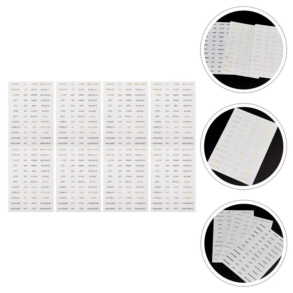 ملصقات من رقائق الذهب، مادة آمنة وناعمة ومشرقة لتزيين مجلة القصاصات، شارات كلمات إنجليزية، ملصقات حروف ذاتية الصنع #2