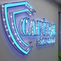 Customized 3D Signage LED Outdoor Advertising Signage Company Headlights Side Lights Backlight Alphabet Signage Design