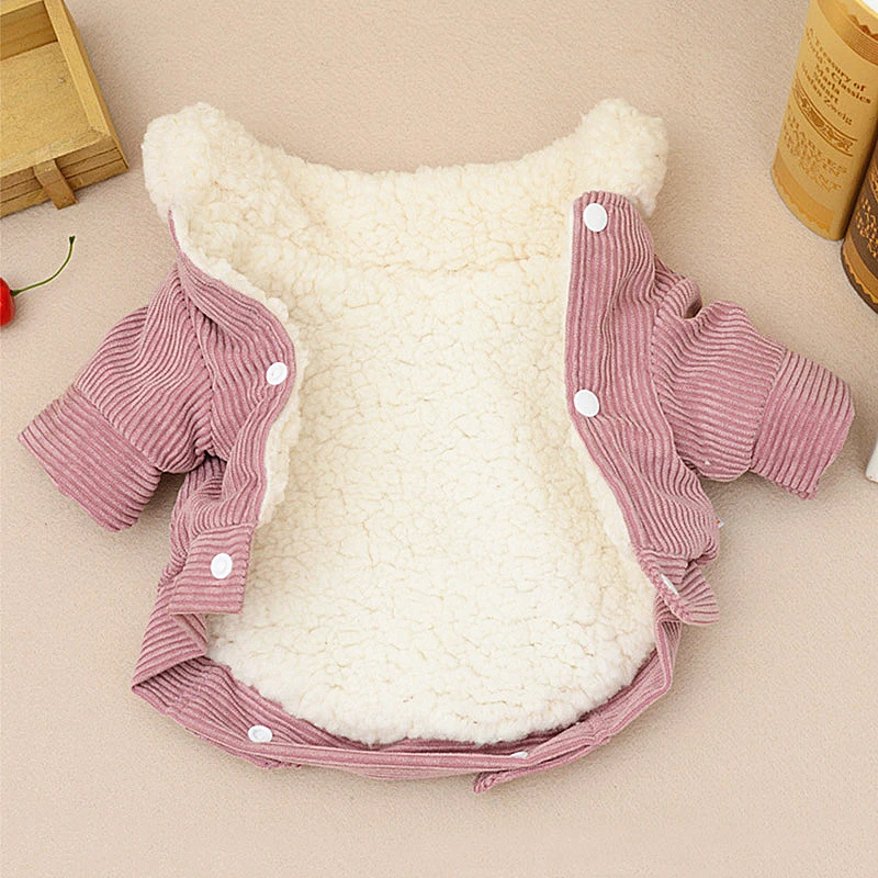 Ropa rosa para perros, ropa de invierno para perros Bulldog Francés, ropa cálida para perros pequeños, ropa para Chihuahua, ropa para mascotas 40S2