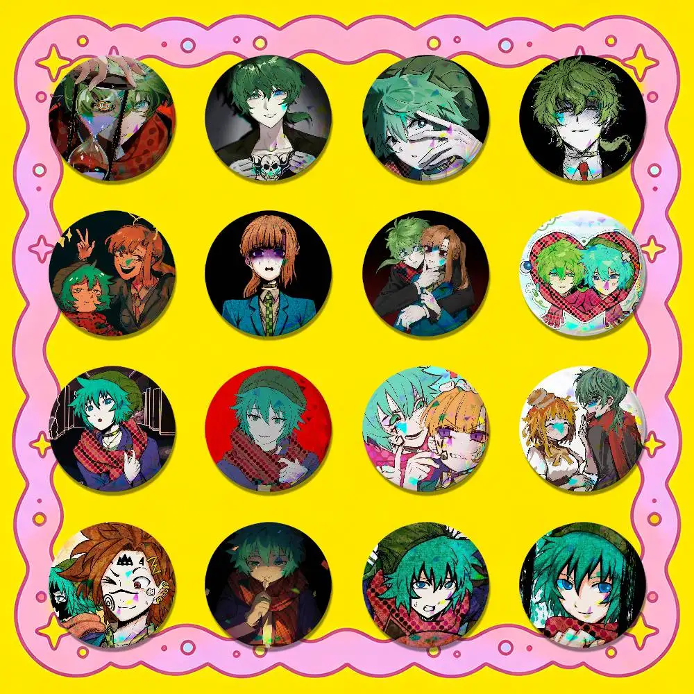 For Your Turn to Die Shin Tsukimi Badge Cover Pin DIY Insignia 75mm Button Emblem Round 25mm Hat Cap Laser Film