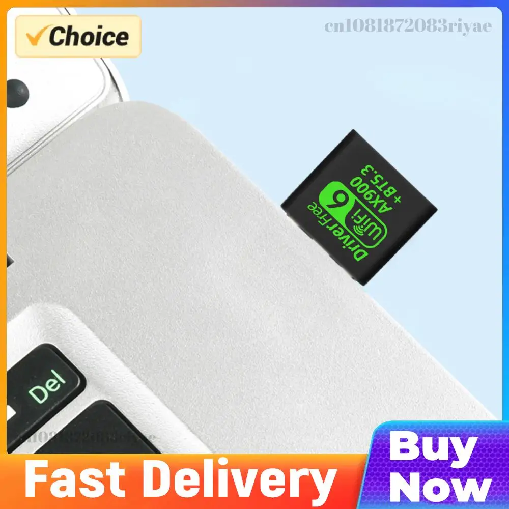 

USB-адаптер WiFi 6, совместимый с Bluetooth 5.3, 2-в-1, 900 Мбит/с, беспроводная сетевая карта, без драйверов, USB-адаптер WiFi для ПК/ноутбука