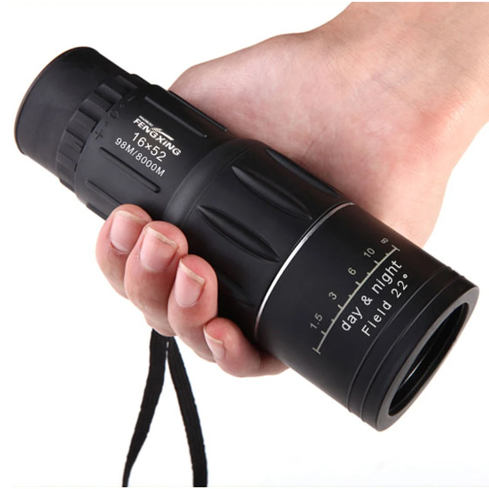 16x52 يده أحادي العين HD تلسكوب بصري 66 متر/8000 متر التكبير طويلة المدى Spyglass للرياضة في الهواء الطلق التخييم السفر #2