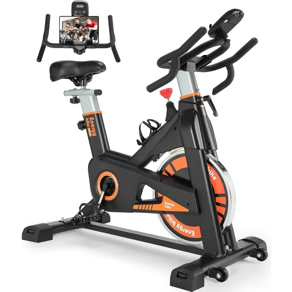 Exercise Bike,Indoor Cycling Bike/Stationary Bike for Home,Heavy Flywheel and LCD Monitor for Home Gym Cardio Workout Training