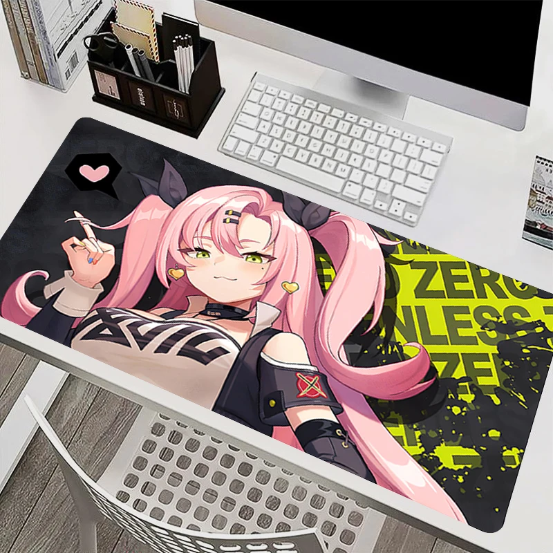 kawaii Mouse Pad Gamer Notebook Desk Mat XXL Large Gaming Keyboard Pad HD Print Z-zenless Zone Zero Nicole Demara Anime Mousepad