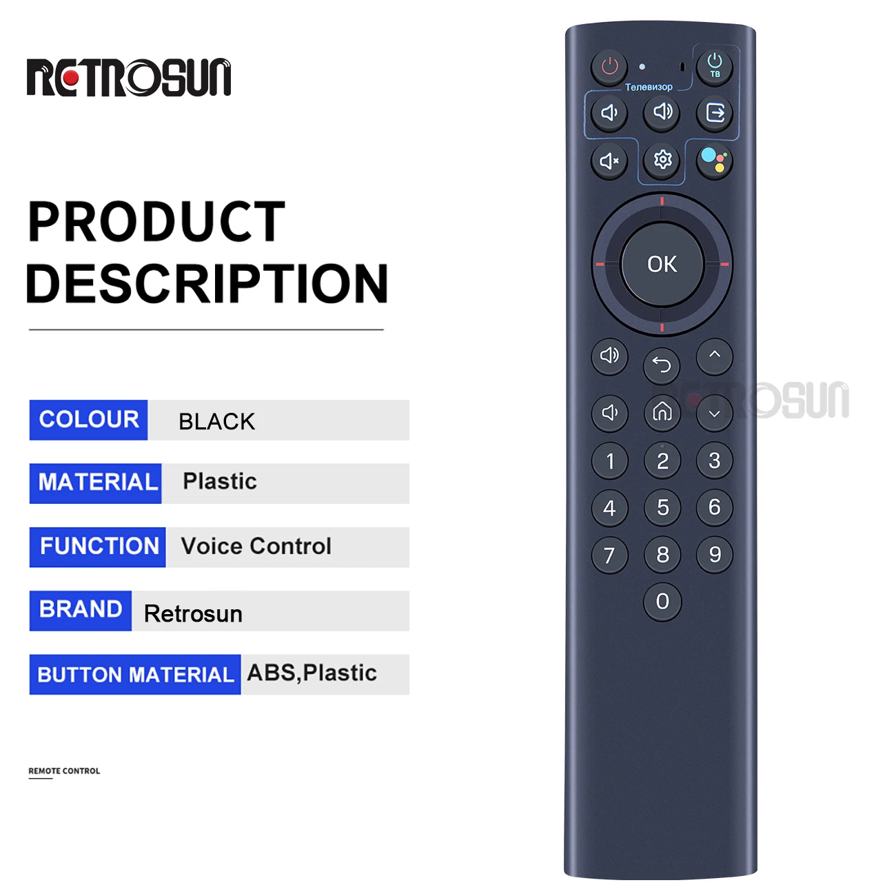 جهاز التحكم عن بعد صوت جديد لмللنساء ZTE-B866 RC-306C-05 التلفزيون فك التشفير