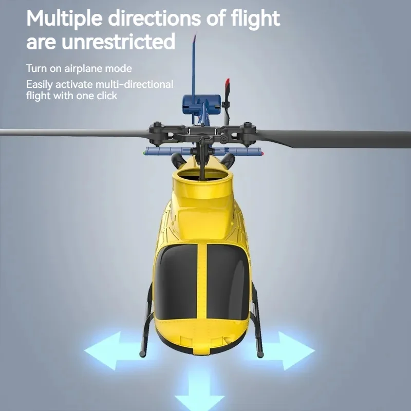 RCERA A60 presión de aire altura fija 4 canales Helicóptero de Control remoto juguete hélice única modelo resistente a caídas para mayores de 14 años