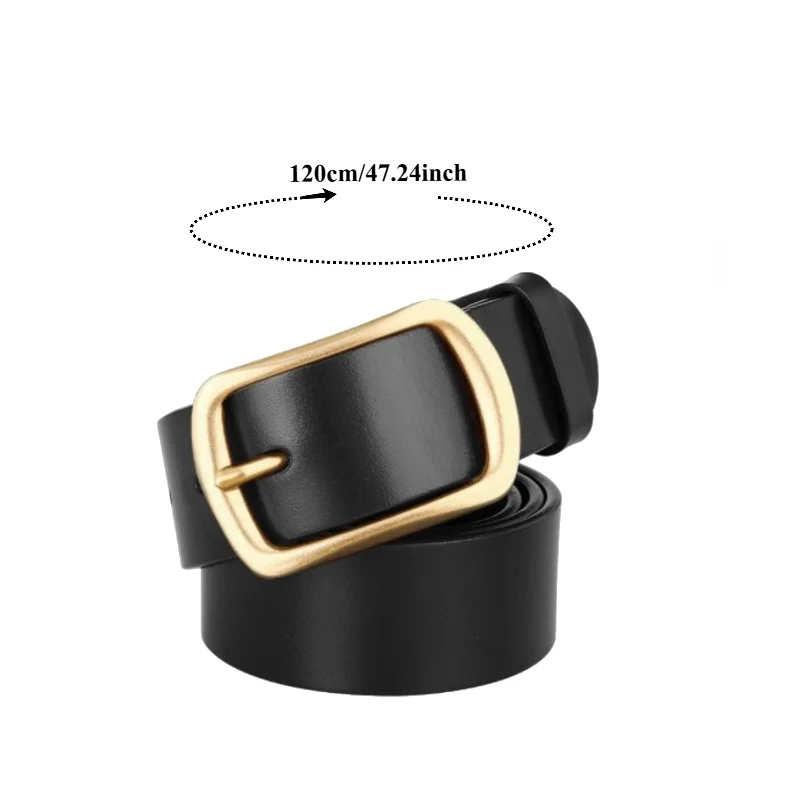Stylish Men’s Business and Everyday Commute Buckle Leather Belt  Vintage High-End Belt for Young and Middle-Aged Men
