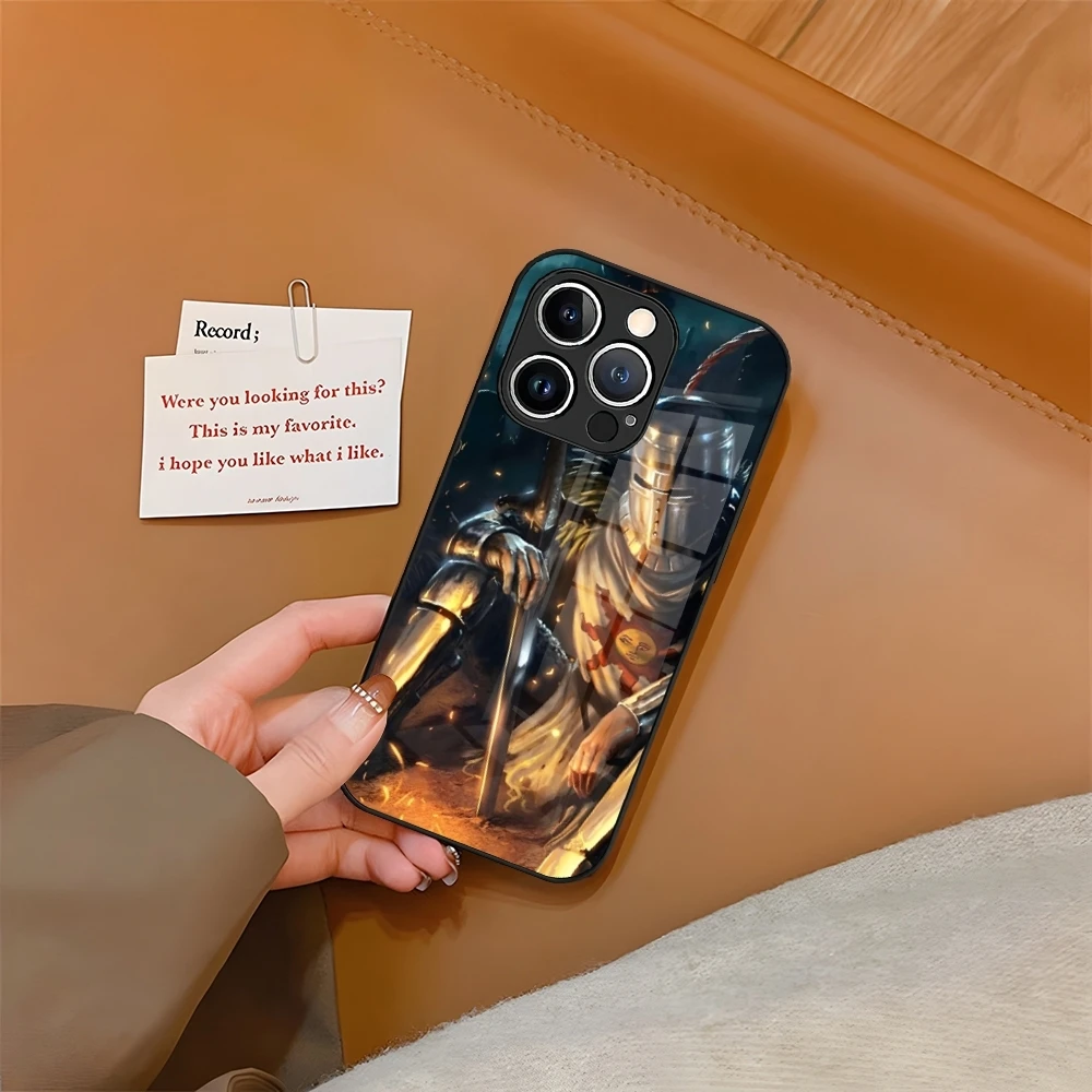 P-Praise the Sun D-Dark Souls Phone Case Tempered Glass For iPhone 16 15 13 14 12 11 Pro XS Max Plus Mini SE2020 Coque