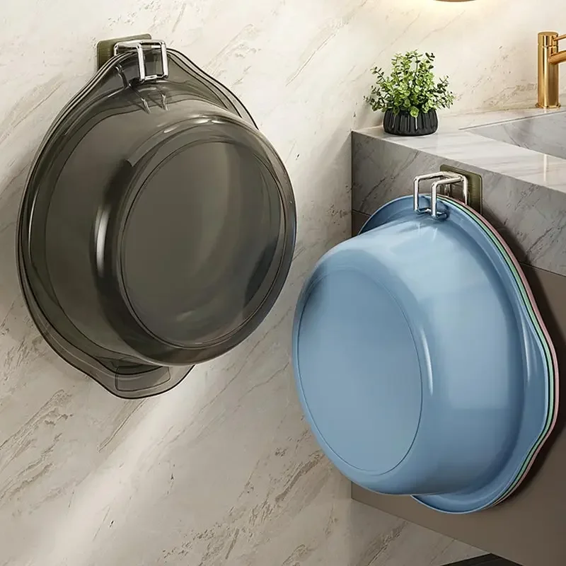 1/2Pcs Stainless Steel Washbasin Hook Multifunction Punch-free Kitchen Bathroom Rack Basin Storage Rack Towel Hanging Holder