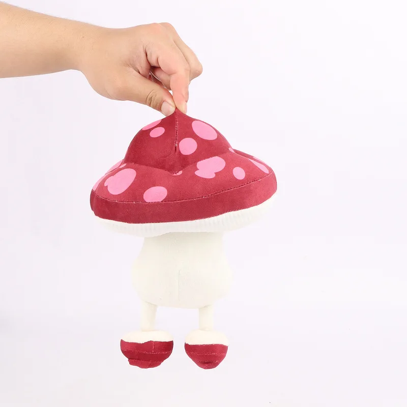 لعبة رائعة على شكل فطر للجري، دمية محشوة على طراز الرسوم المتحركة اللطيفة مع أرجل، ديكور ناعم قابل للجمع للمكتب والغرفة #2