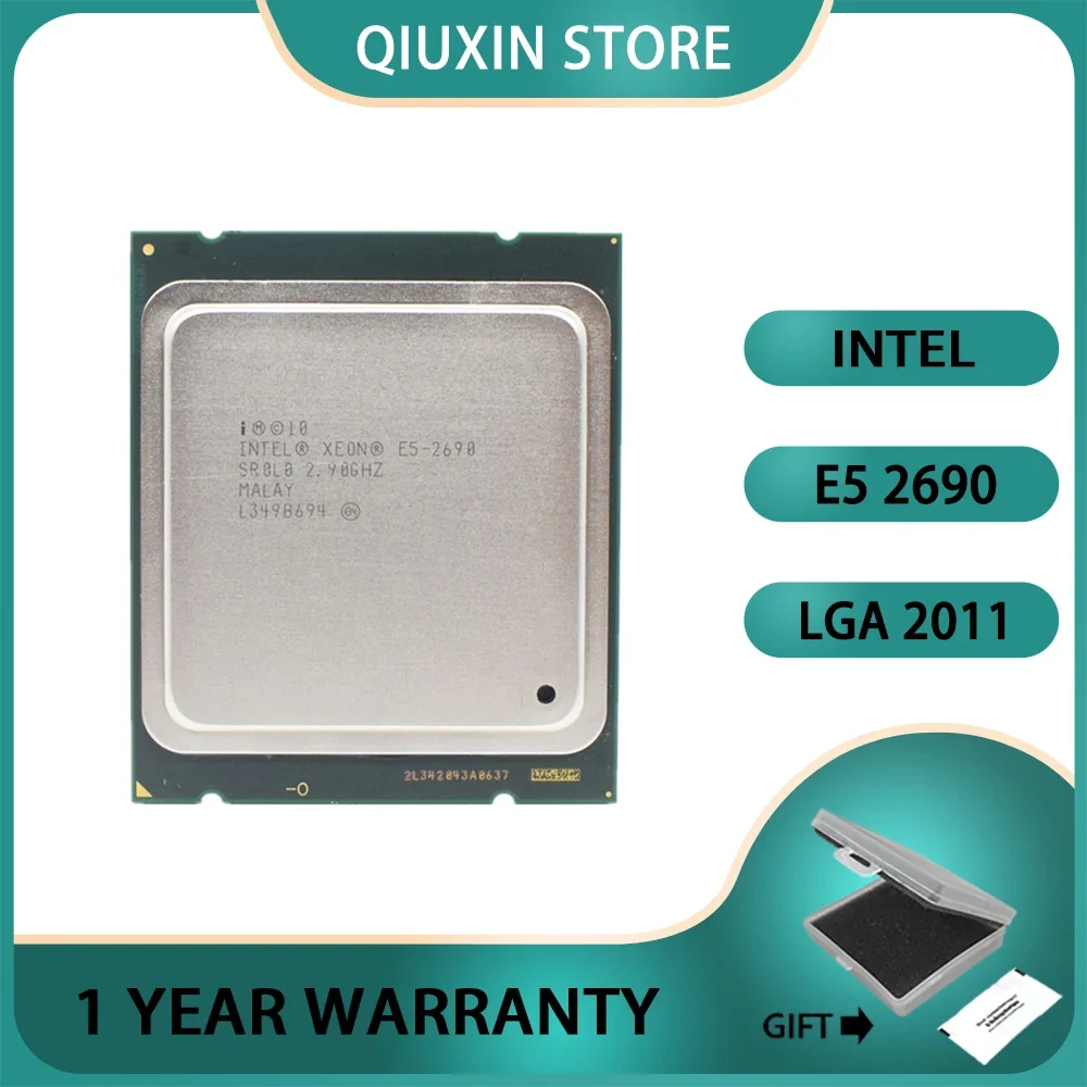 Intel Xeon Processor E5 2690  CPU 100% working properly E5-2690 Eight Core 2.9G SROL0 C2 LGA2011  PC Server Desktop Processor