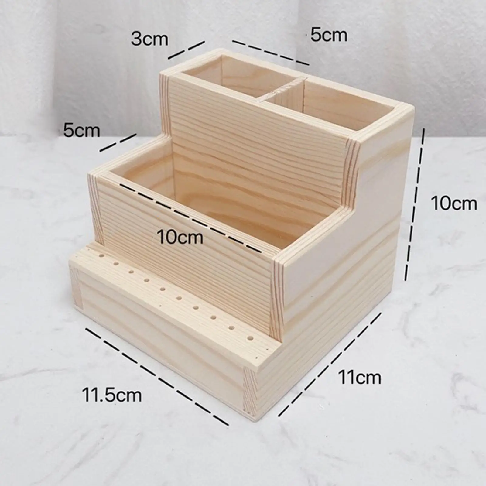 en Bits Houder Stand, 4,5x4,3x3,9 inch voor Thuis Nagelpraktijk Laagste Rij met 10 Gaten Nagelliefhebbers Gebruik Accessoire DIY