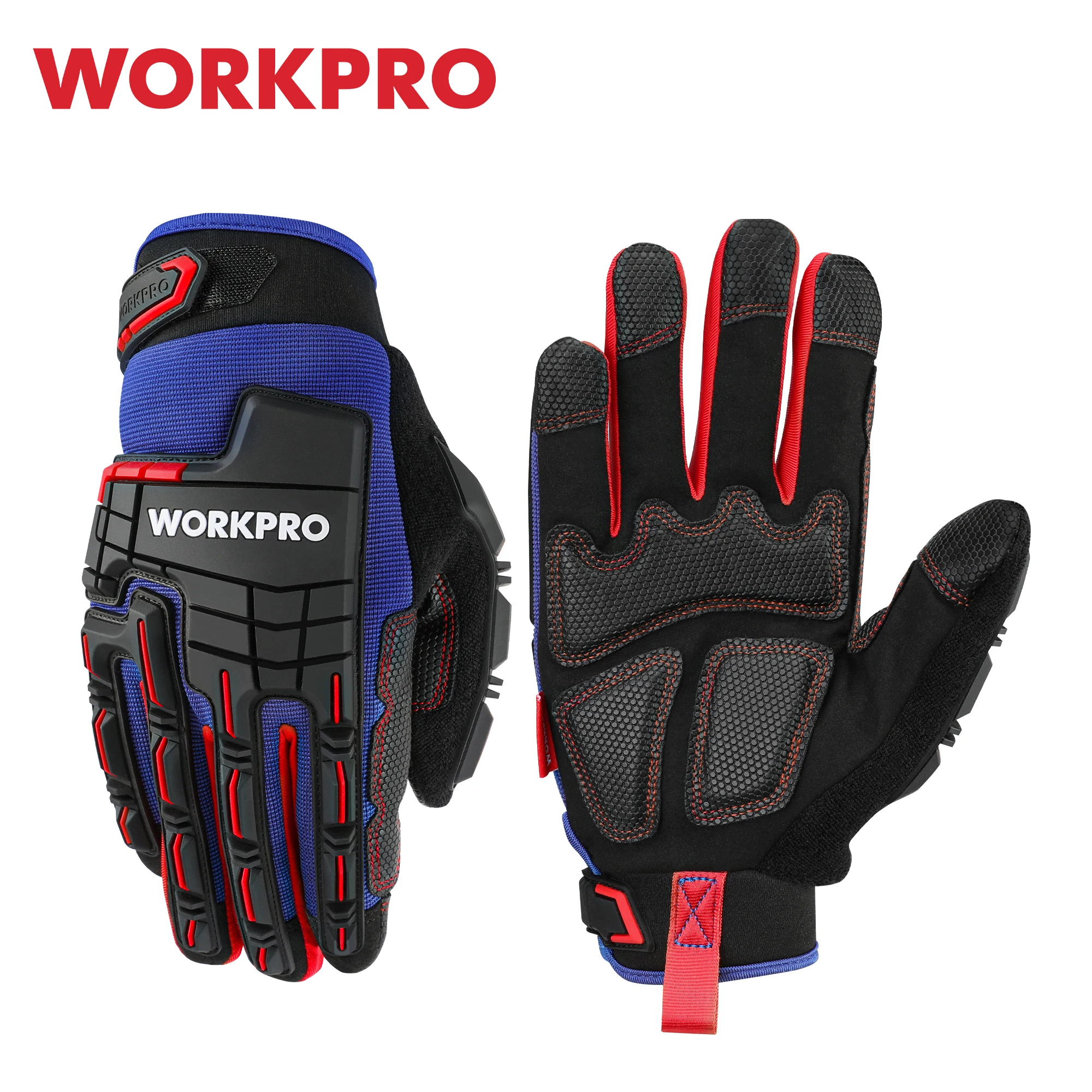 WORKPRO Heavy-duty Work Gloves Touch Screen Full Finger Glove Impact Protection Tactical Mittens Military Army Paintball Shoot