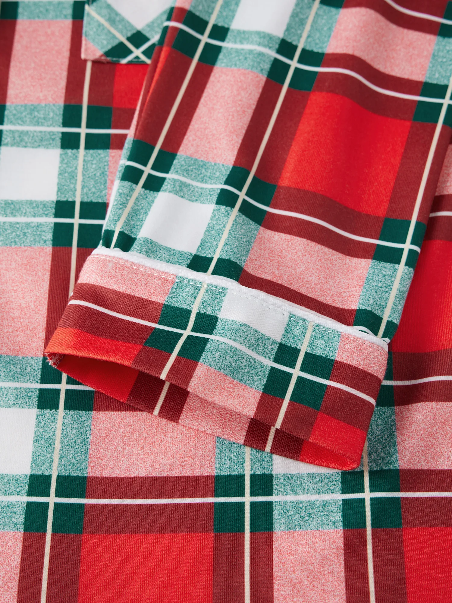 Family Pajamas Matching V-Neck Family Tops Button Down Plaid Print Down Waist Pants Family Pajamas Matching