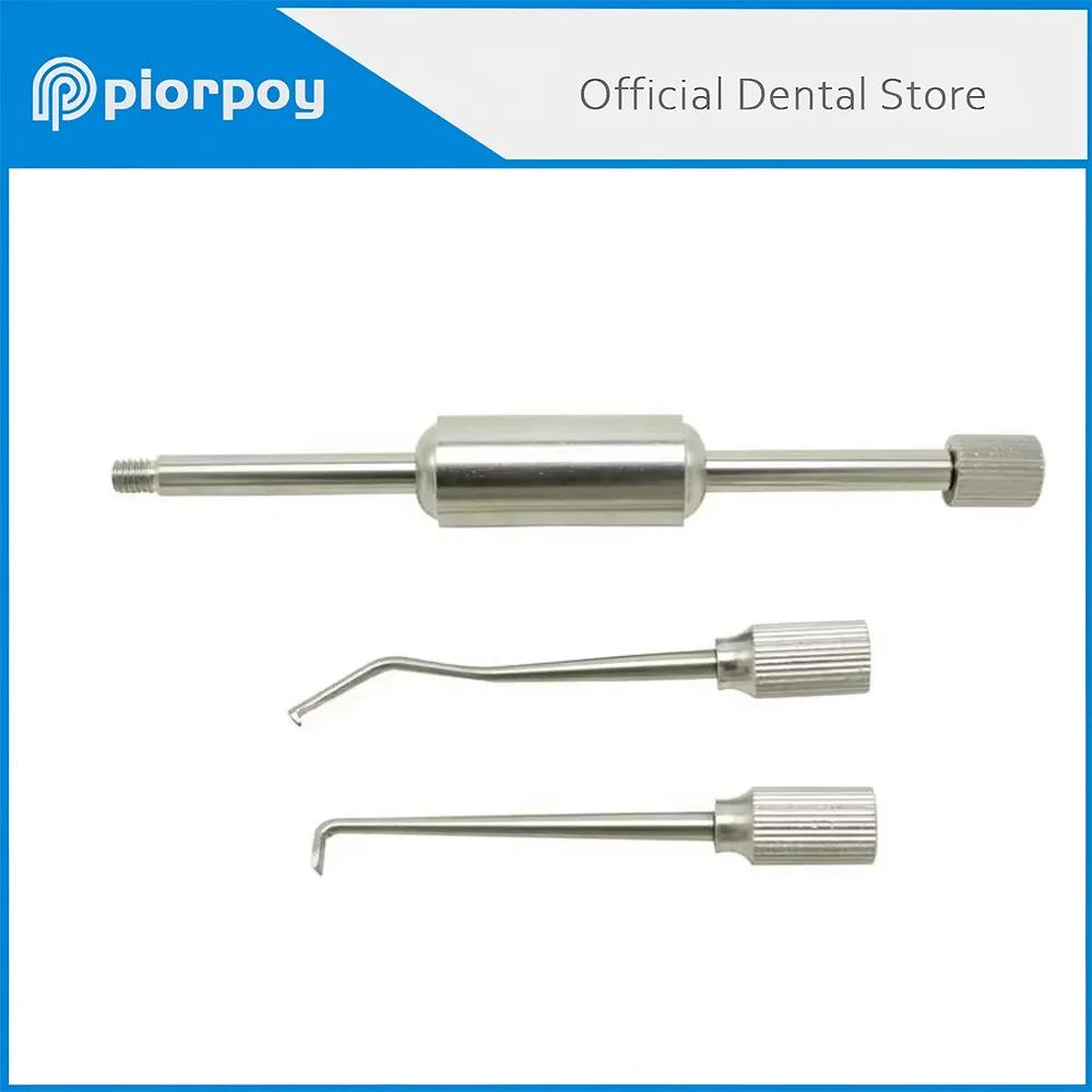 PIORPOY 1Set Dental Manual Control Stainless Steel Crown Remover With Double Head Dentistry Laboratory Equipment Dentist Tools