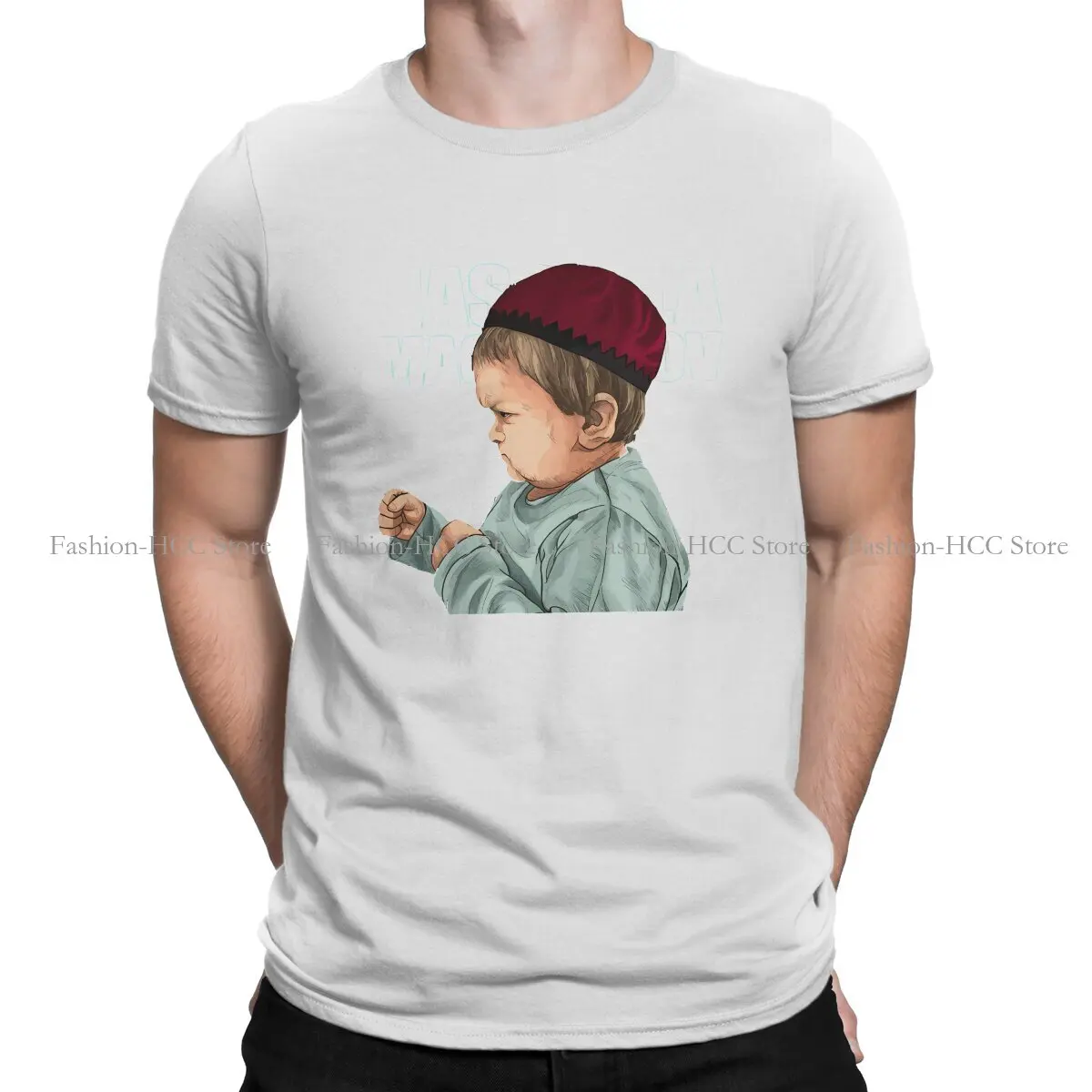 

Fight Round Collar TShirt Hasbulla Magomedov Original Polyester T Shirt Men Tops Fashion
