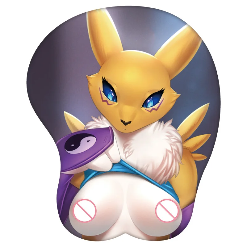 

Furry Renamon 3D коврик для мыши аниме коврик для мыши подставка для запястий силиконовый сексуальный креативный игровой коврик подарок