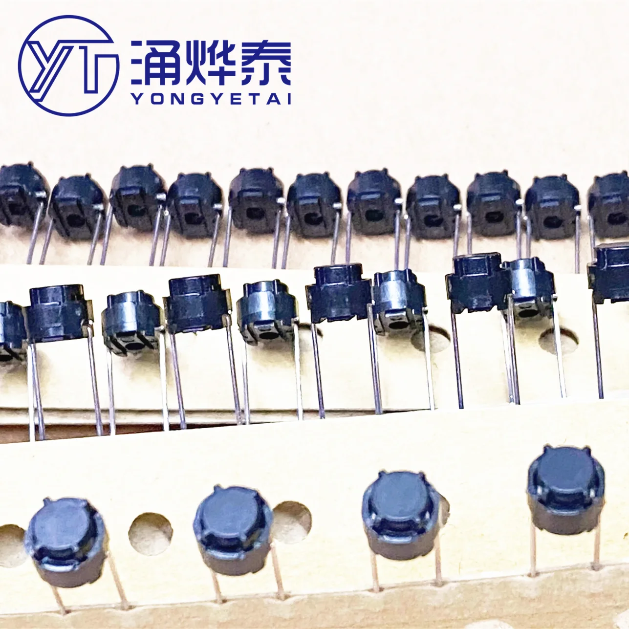 YYT 10PCS Push button switch SKPLAFD010 6*6*5mm straight plug 2-pin vehicle-mounted touch switch height 5MM